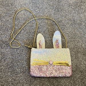 Crewcuts glitter bunny purse. Easter, dress-up, special occasion for girls.